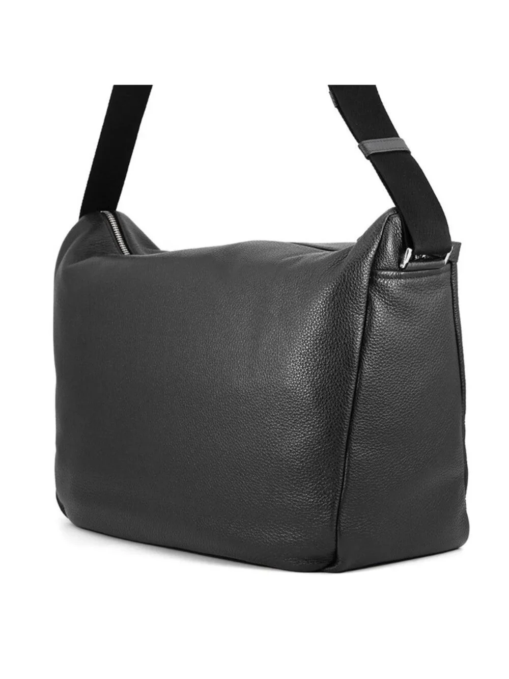 Prada Shoulder Bag Triangle Logo Vitello Daino Leather Black